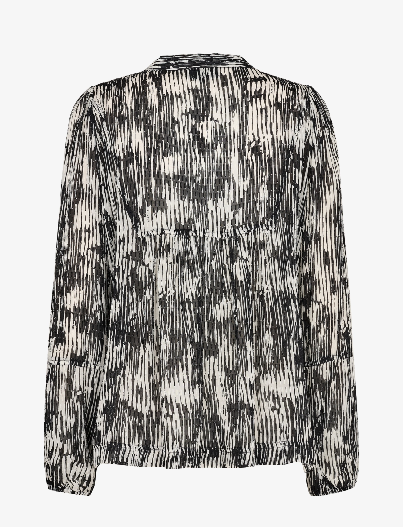 Levete Room - LR-DANA - long-sleeved blouses - l106c - off white combi - 1