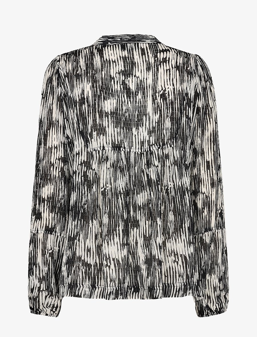 Levete Room - LR-DANA - langærmede bluser - l106c - off white combi - 1