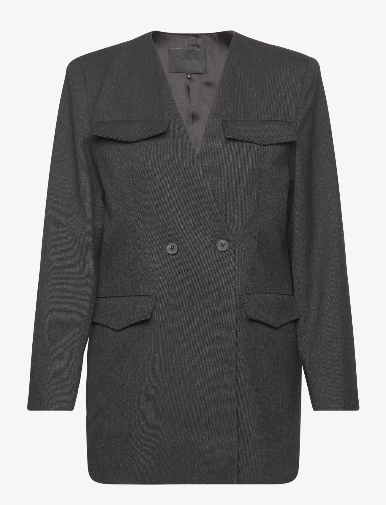 Levete Room - LR-DEACON - feestelijke kleding voor outlet-prijzen - l9906 - dark grey melange - 0