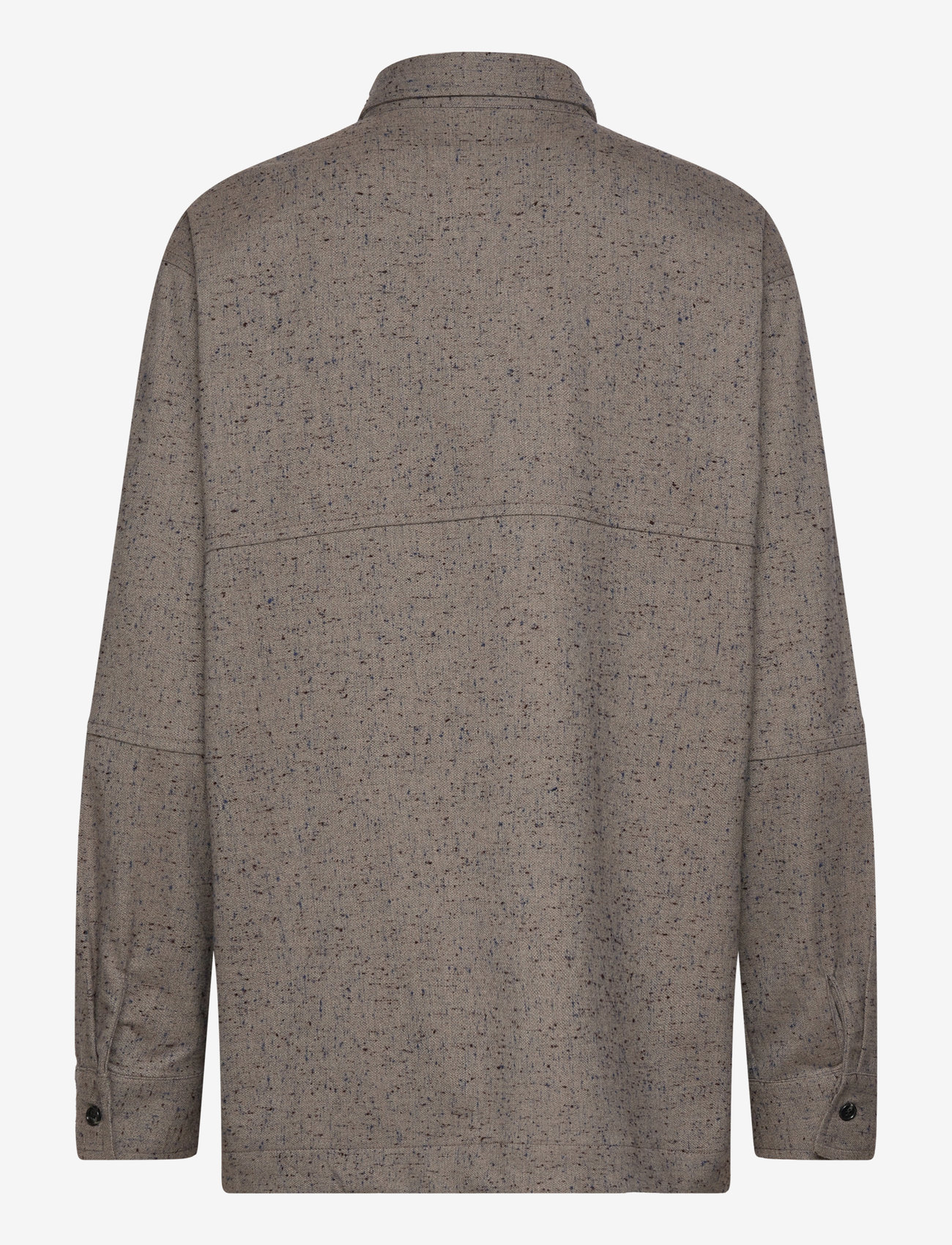 Levete Room - LR-IDRIS - långärmade skjortor - taupe gray melange - 1