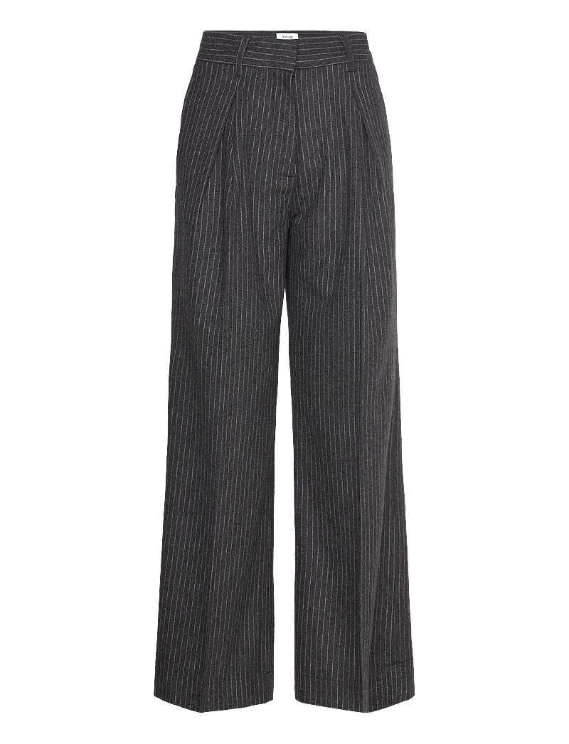 Levete Room - LR-IRIS - tailored trousers - dark grey m combi - 0