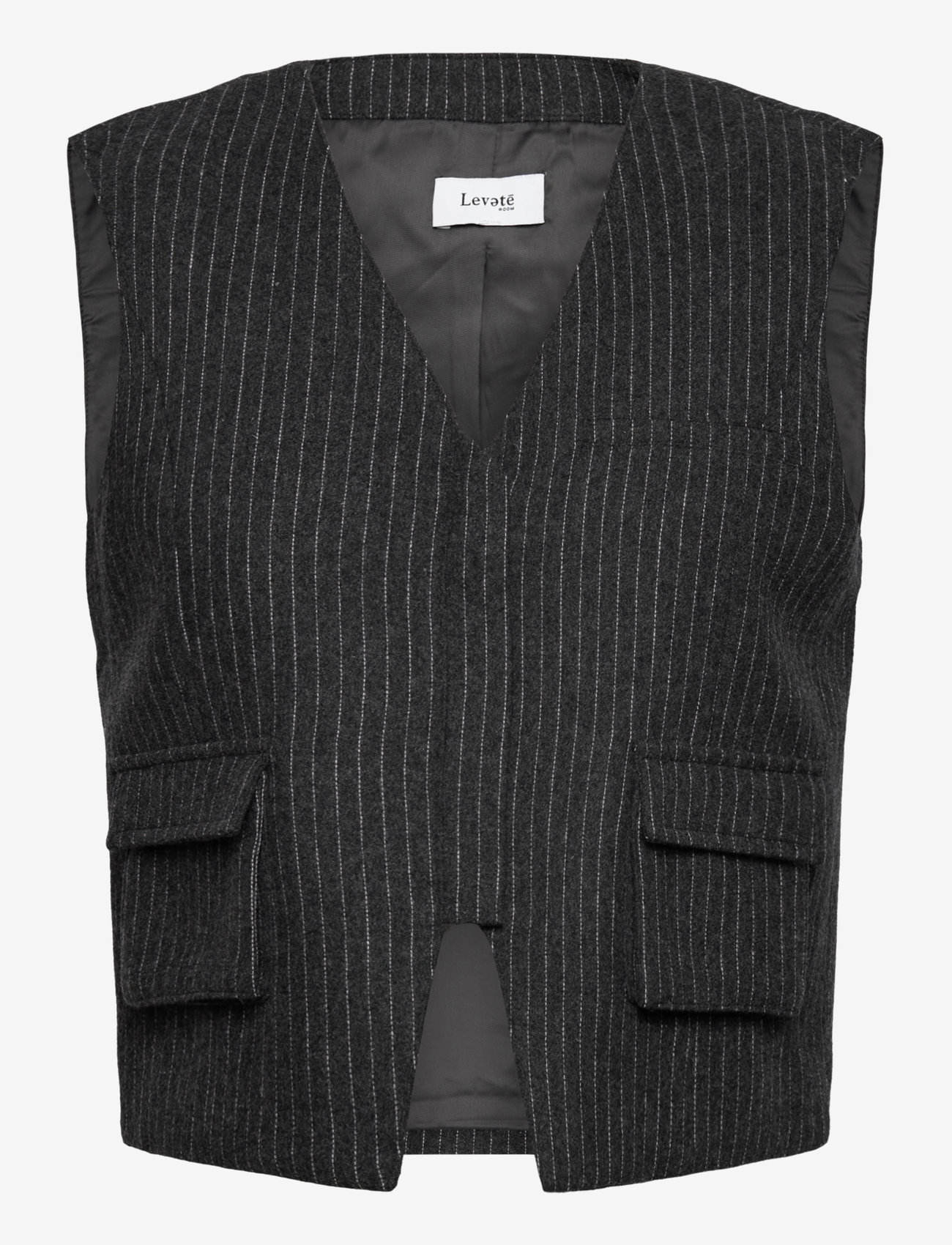 Levete Room - LR-IRIS - Ärmellose blazer - dark grey m combi - 0