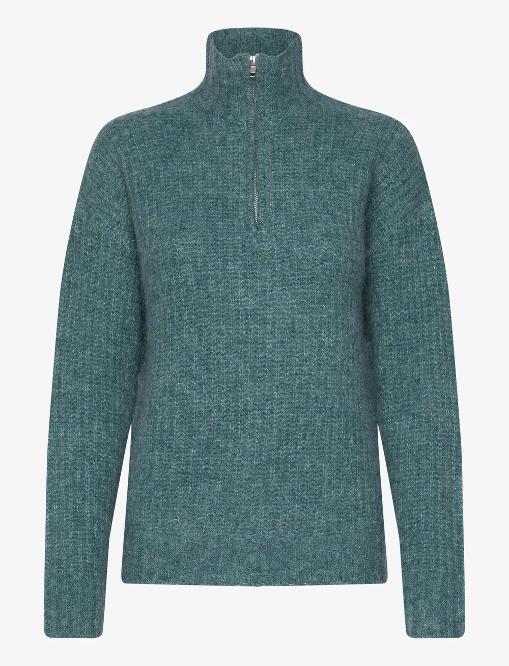 Levete Room - LR-INORA - stickade tröjor - dark jade melange - 0