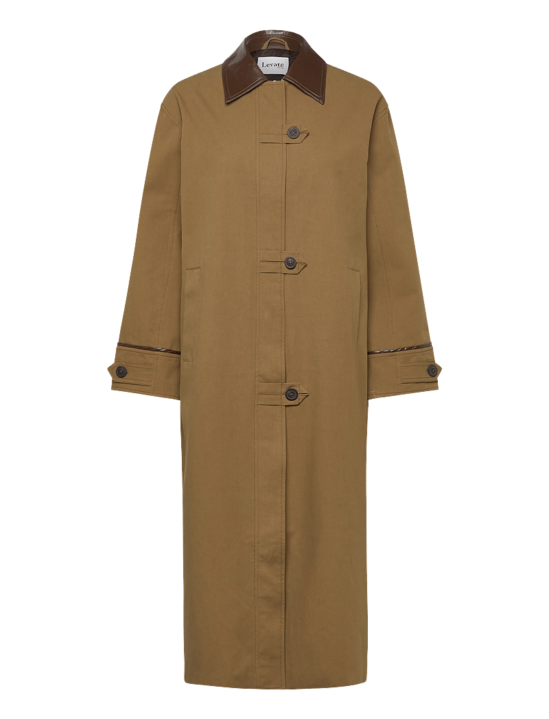 Levete Room - LR-MAGGIE - trench coats - l784c - gothic olive combi - 0