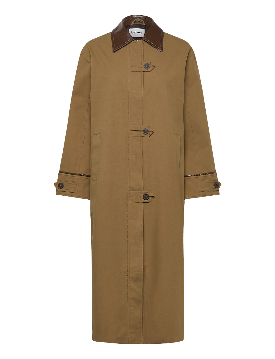 Levete Room - LR-MAGGIE - trenchcoats - l784c - gothic olive combi - 0