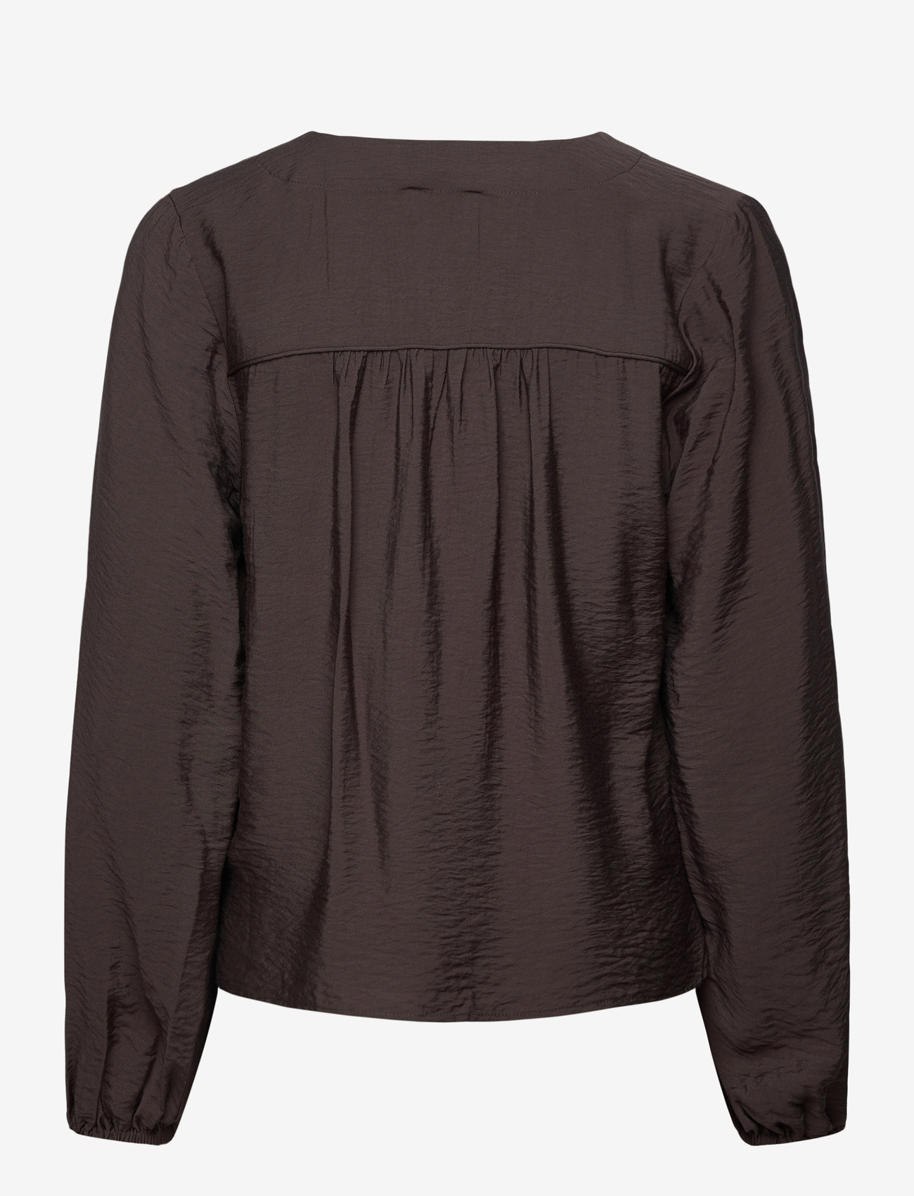 Levete Room - LR-NIKKI - langærmede bluser - l894 - coffee - 1