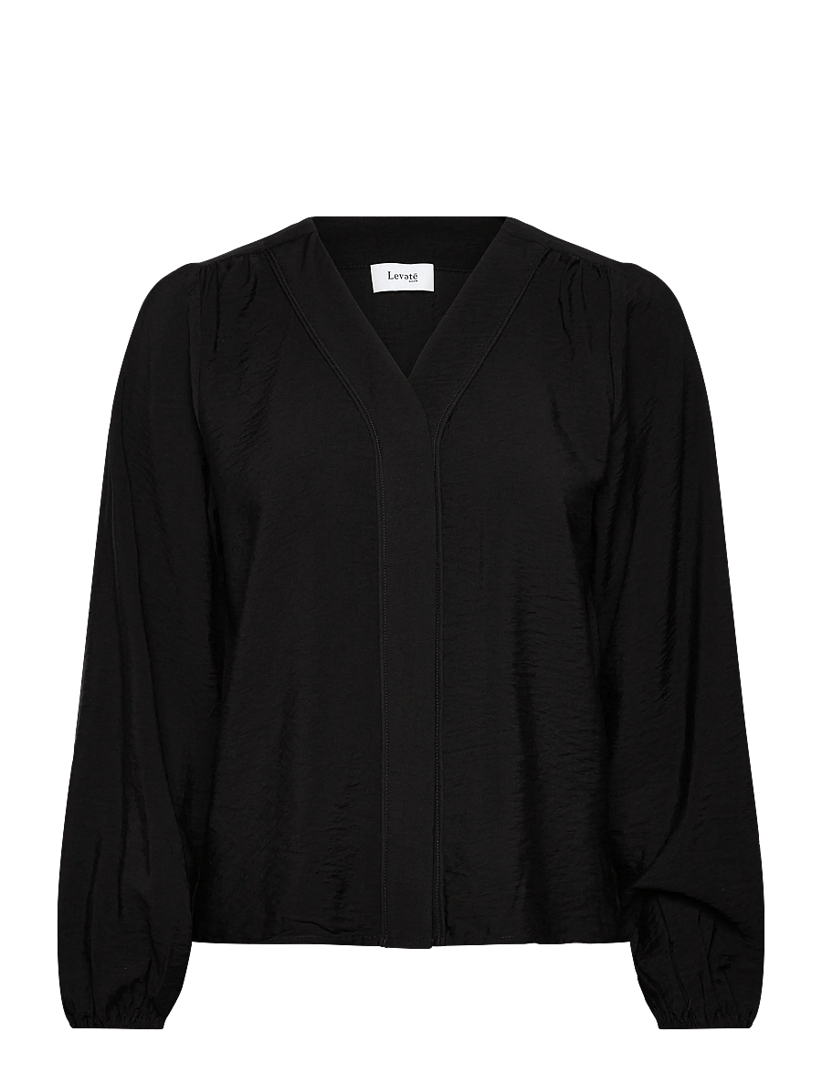 Levete Room - LR-NIKKI - langärmelige blusen - l999 - black - 1