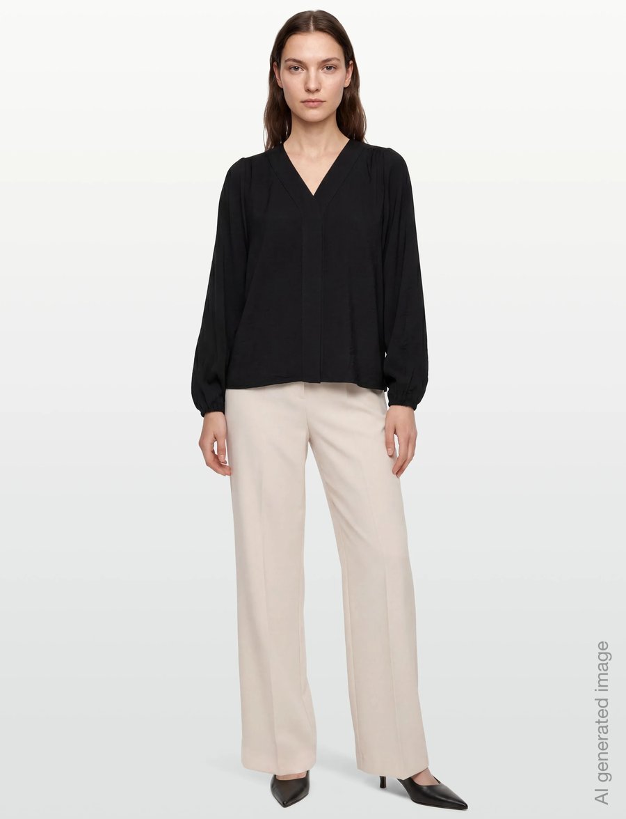 Levete Room - LR-NIKKI - langärmelige blusen - l999 - black - 0
