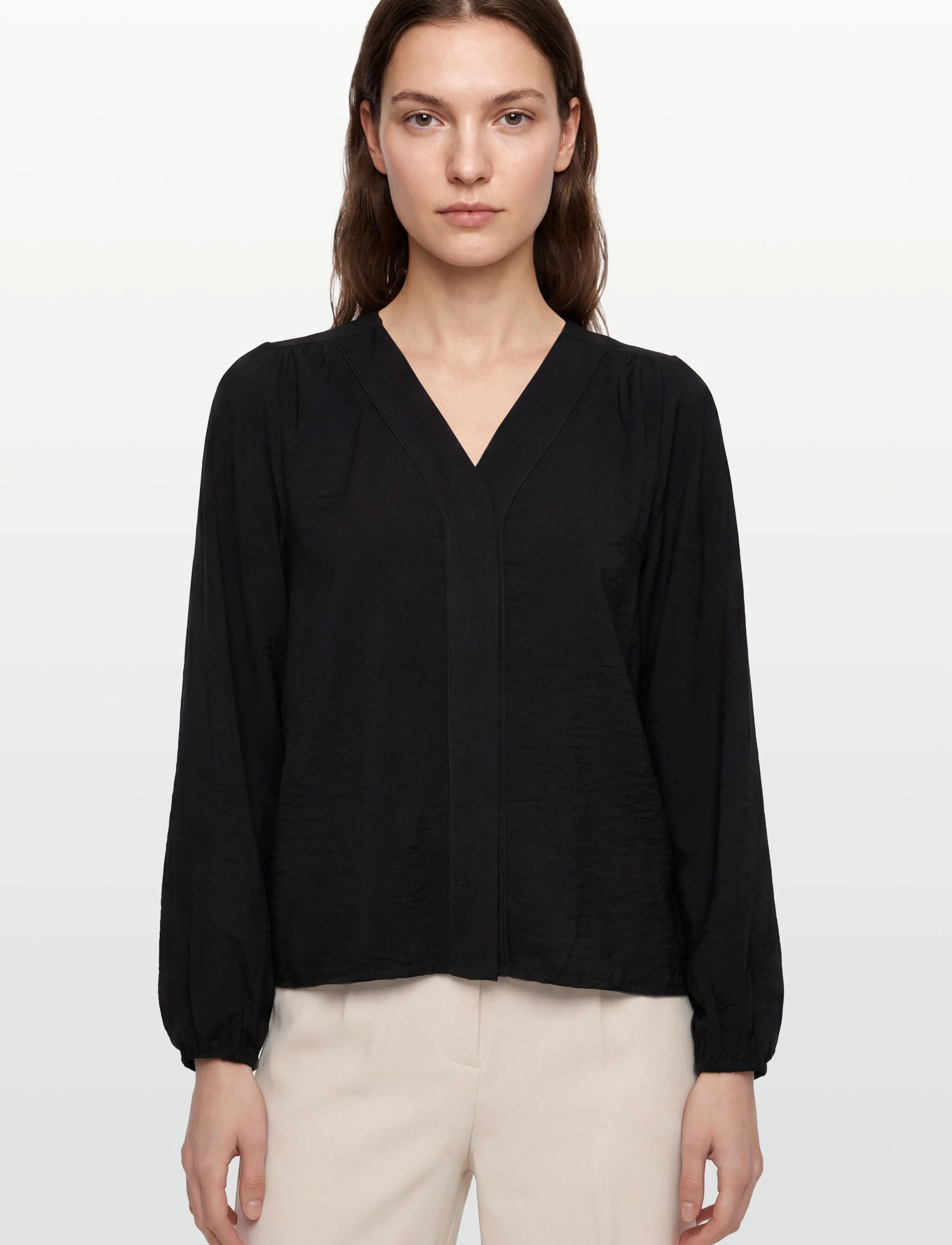 Levete Room - LR-NIKKI - langärmlige blusen - l999 - black - 3
