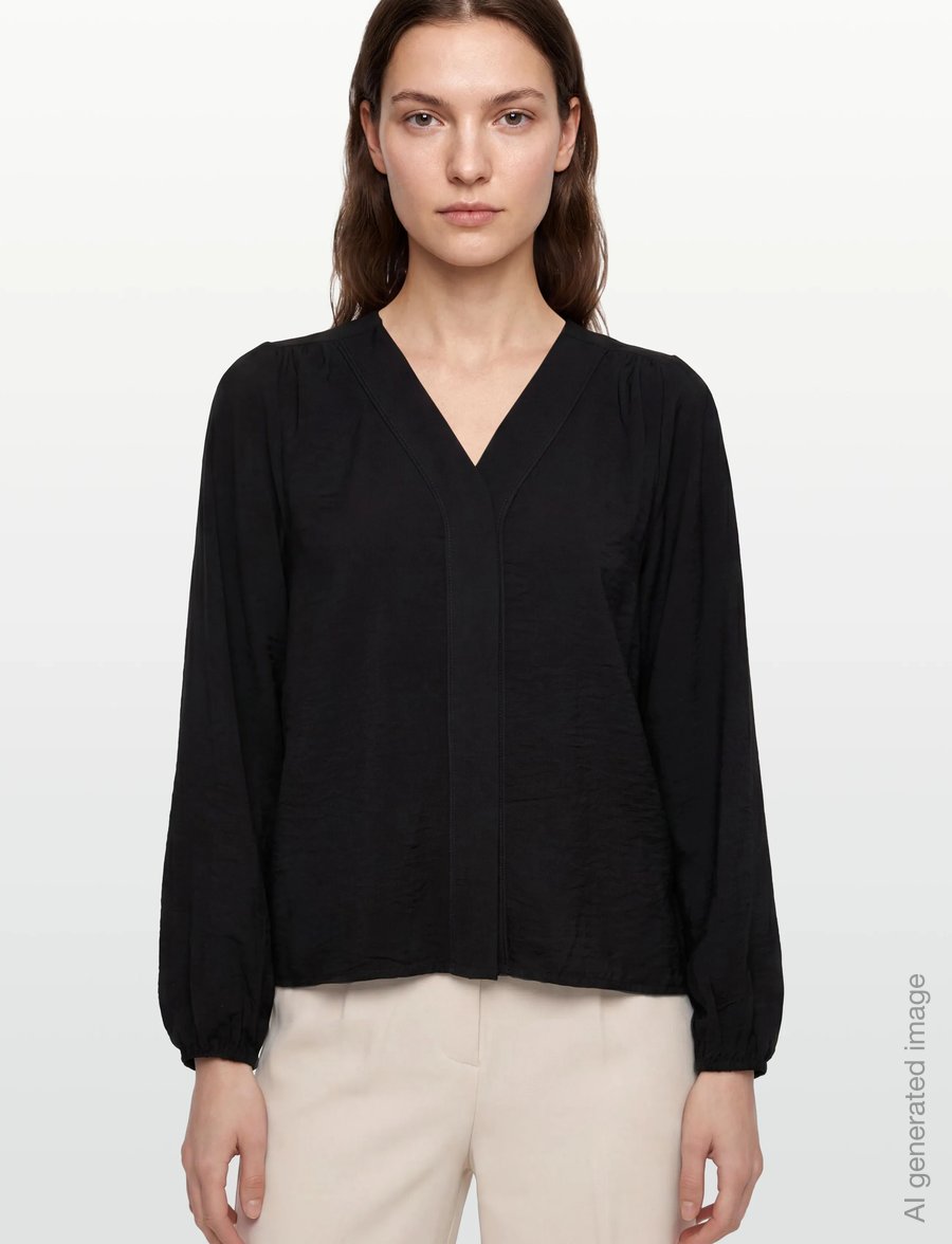 Levete Room - LR-NIKKI - langärmelige blusen - l999 - black - 3