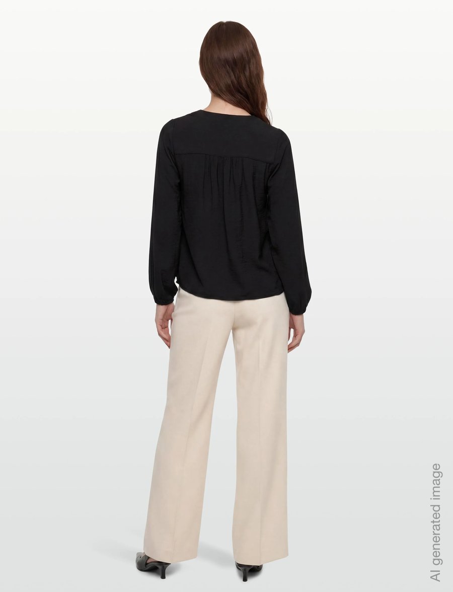 Levete Room - LR-NIKKI - langärmelige blusen - l999 - black - 4
