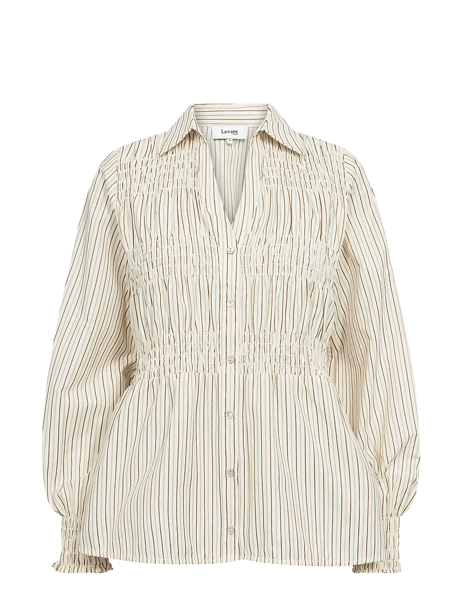 Levete Room - LR-TESS - long-sleeved shirts - 1185c - turtledove combi - 1