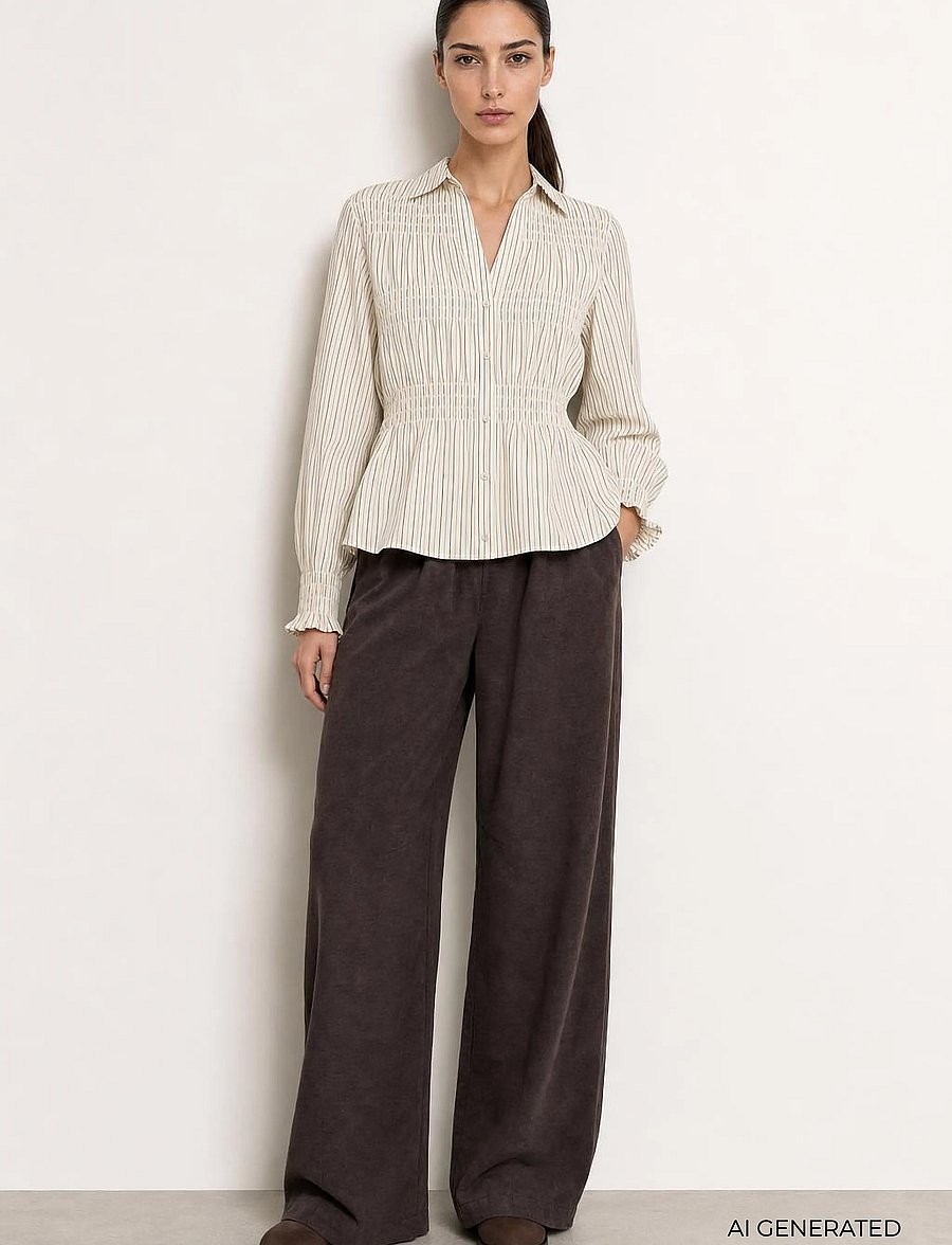 Levete Room - LR-TESS - long-sleeved shirts - 1185c - turtledove combi - 0