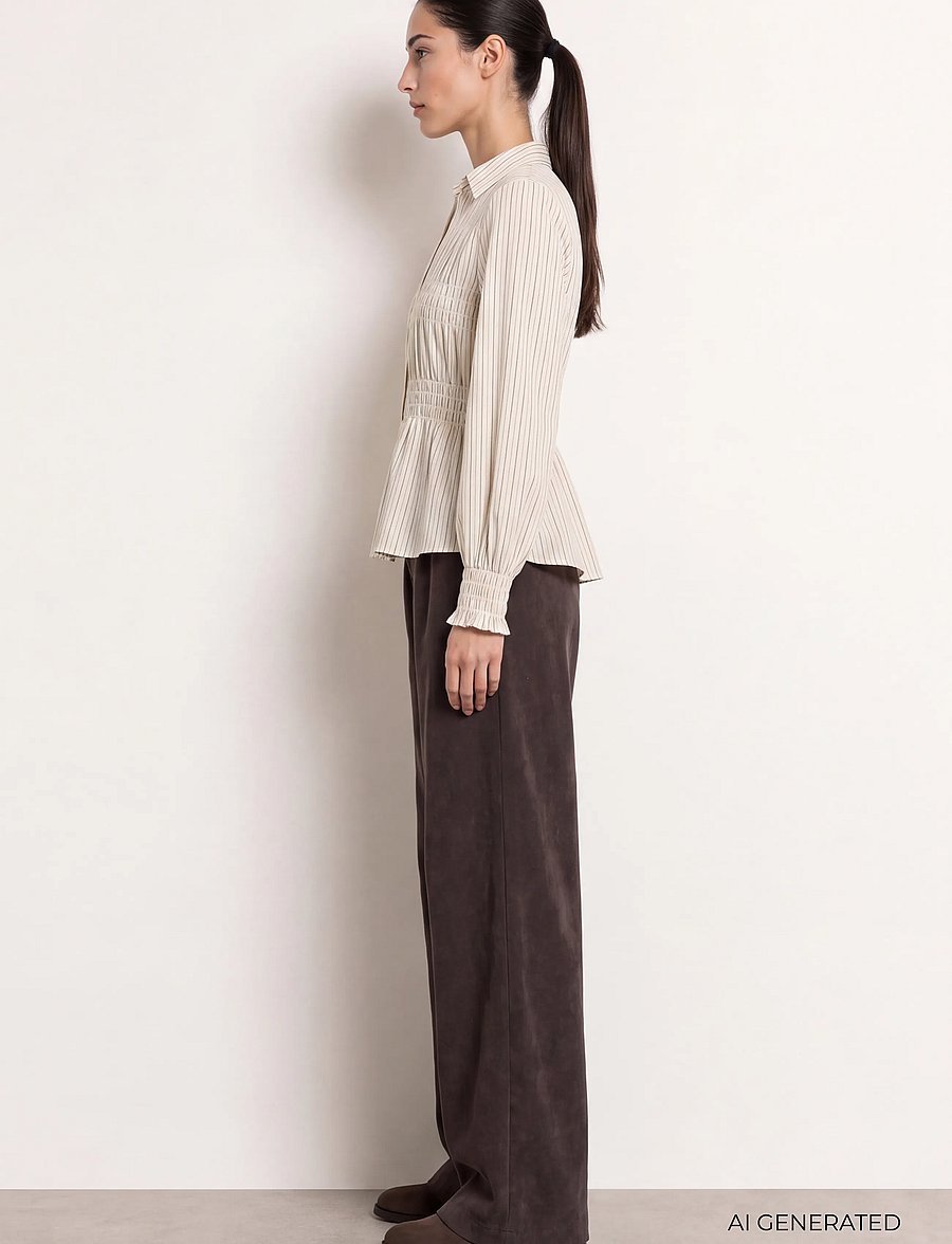 Levete Room - LR-TESS - long-sleeved shirts - 1185c - turtledove combi - 3