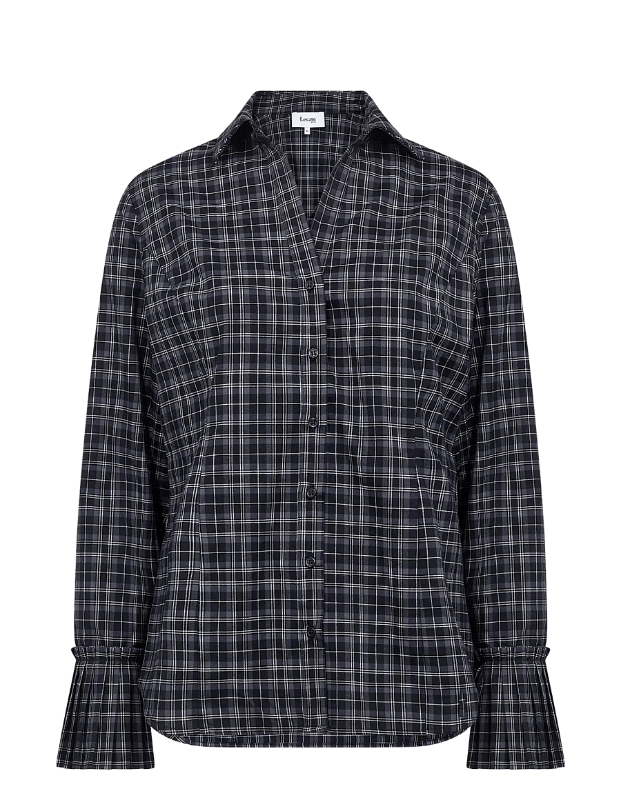 Levete Room - LR-TALMA - langærmede skjorter - 6995 dark navy combi - 1