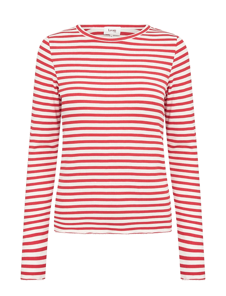 Levete Room - LR-IKA - langærmede toppe - 4970c - mars red combi - 1
