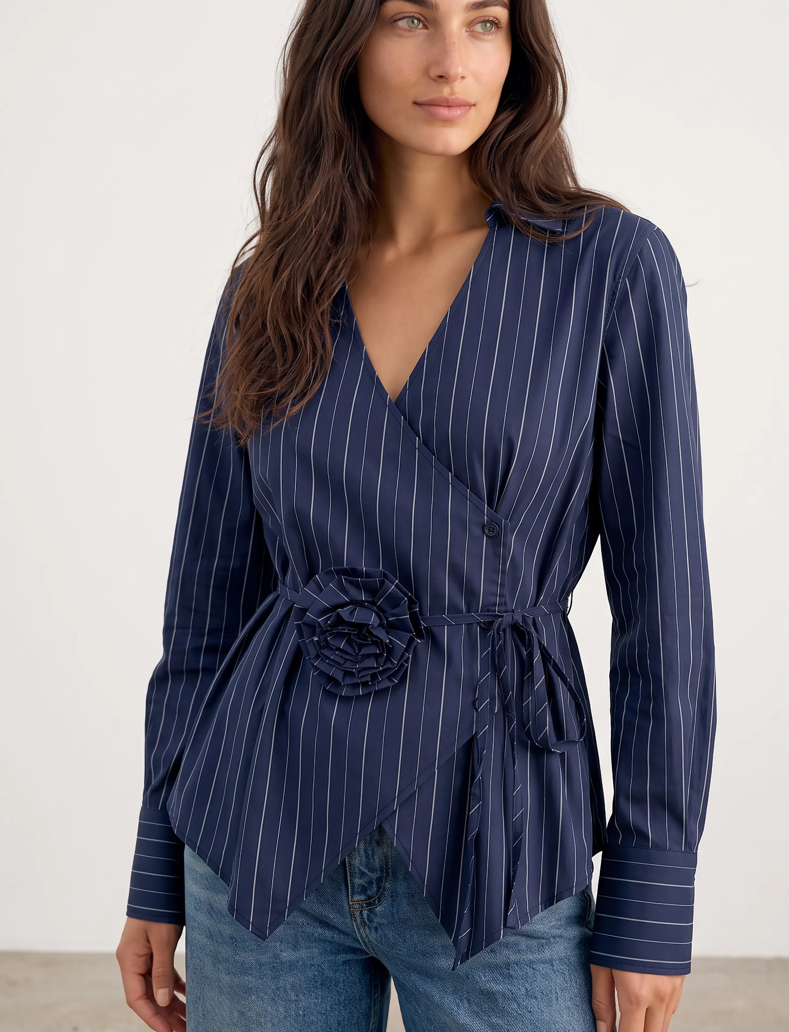 Levete Room LR-TEO - Blouses - 6995 DARK NAVY COMBI / navy