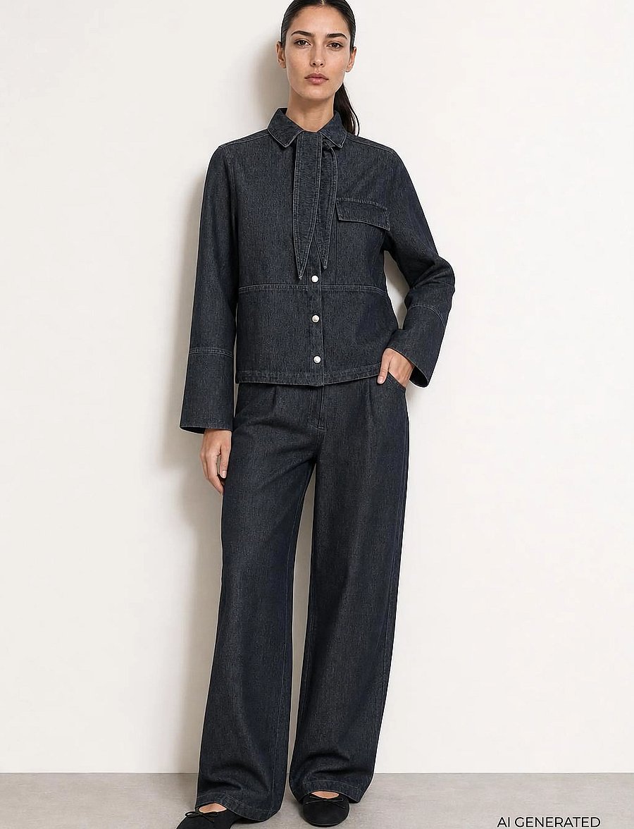 Levete Room - LR-TITUS - brede jeans - 2085 - mid blue denim - 0