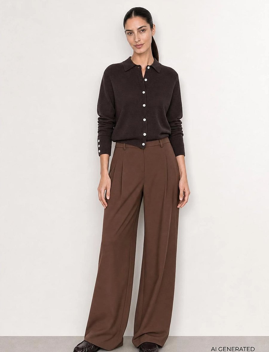 Levete Room - LR-PEETA - culottes - 8125 - fondue fudge - 0