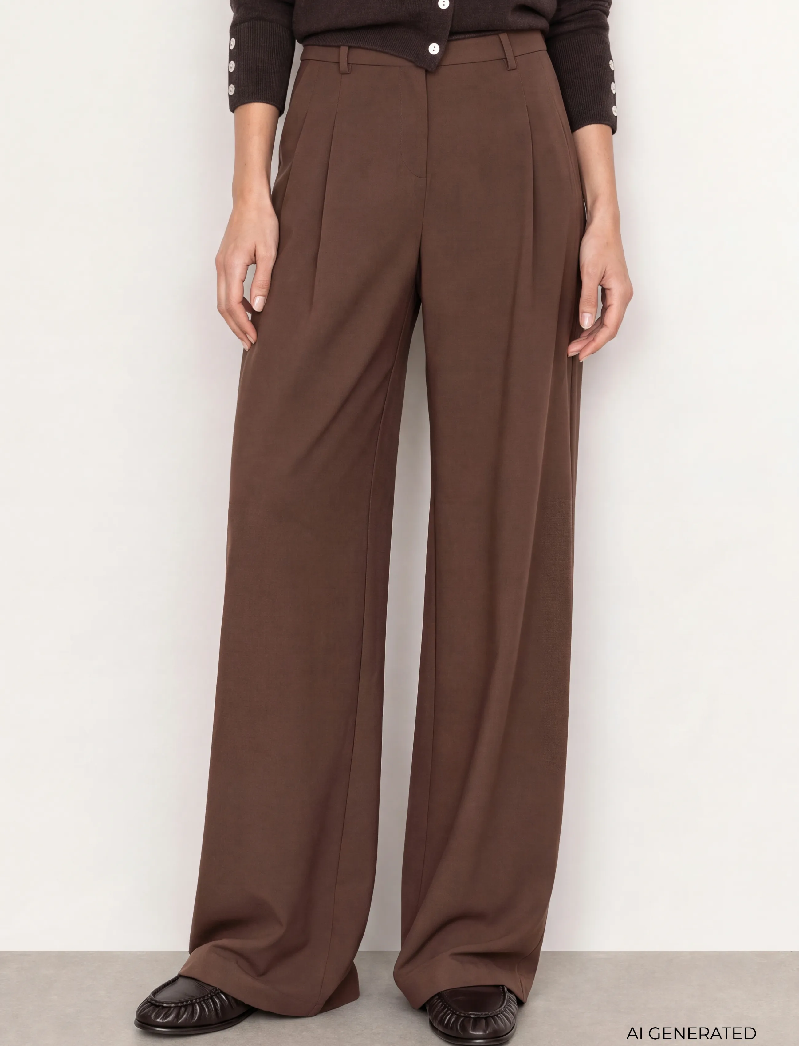 Levete Room - LR-PEETA - culottes - 8125 - fondue fudge - 3
