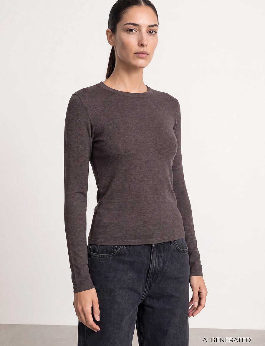 Levete Room - LR-JOSEPHINE - langärmlige tops - 98250 - after dark mel. - 0