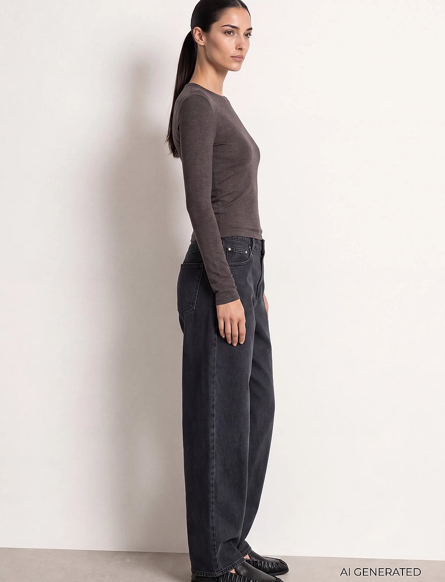 Levete Room - LR-JOSEPHINE - langärmlige tops - 98250 - after dark mel. - 4