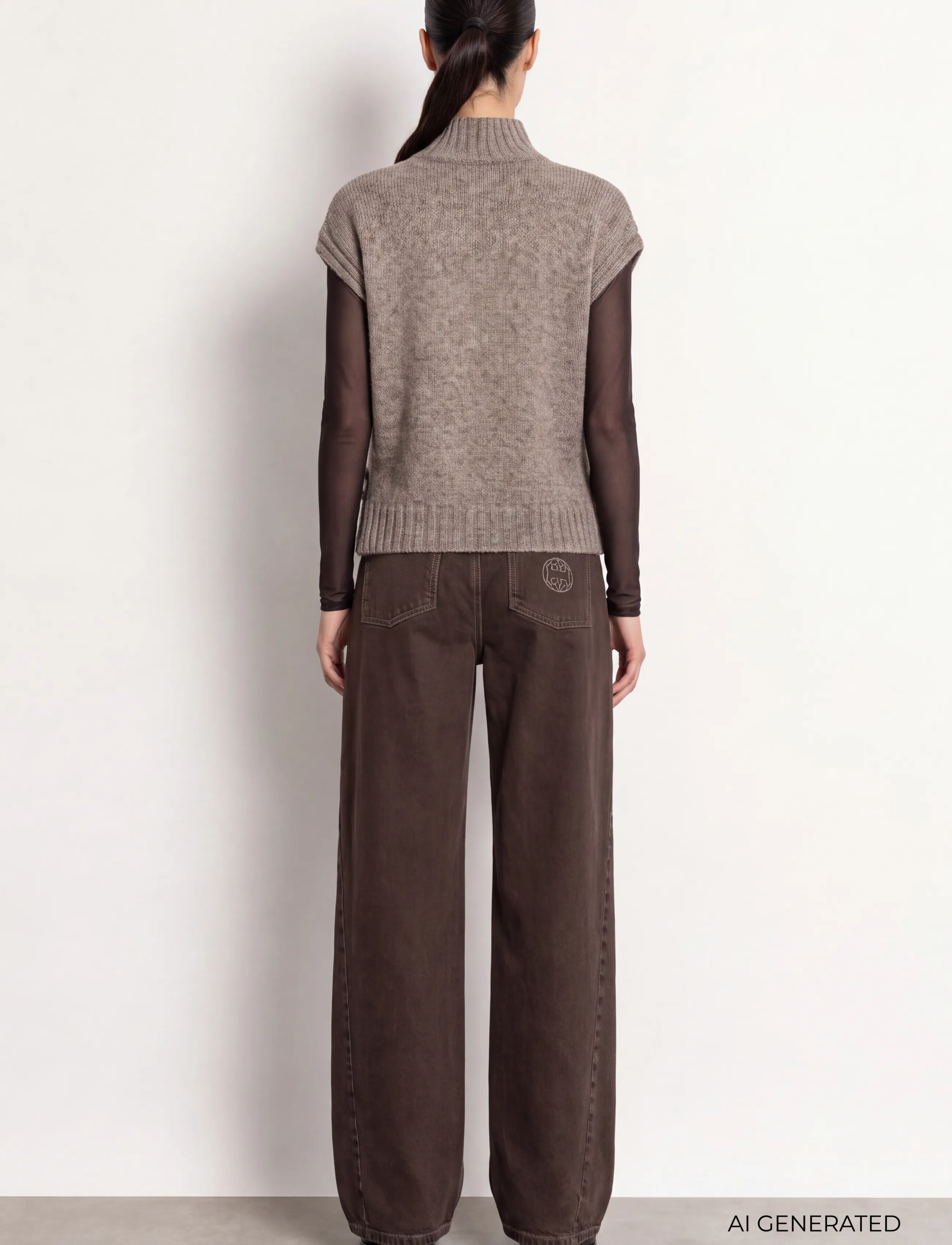 Levete Room - LR-TOGA - strikveste - 91020 - plaza taupe mel. - 4
