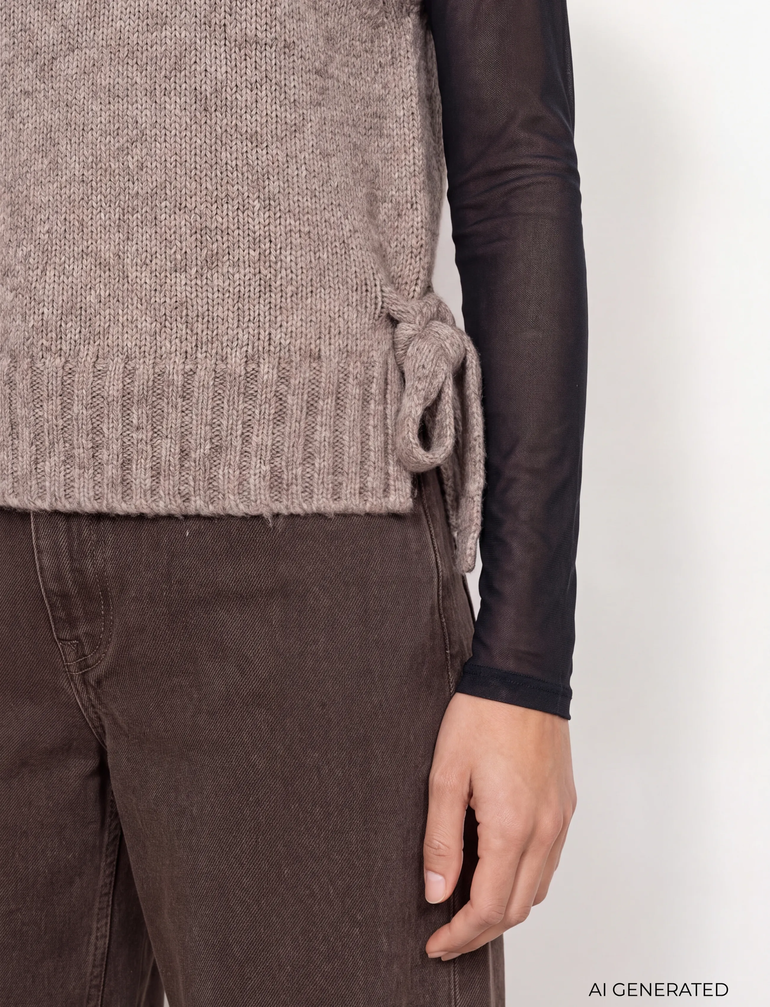 Levete Room - LR-TOGA - strikveste - 91020 - plaza taupe mel. - 5