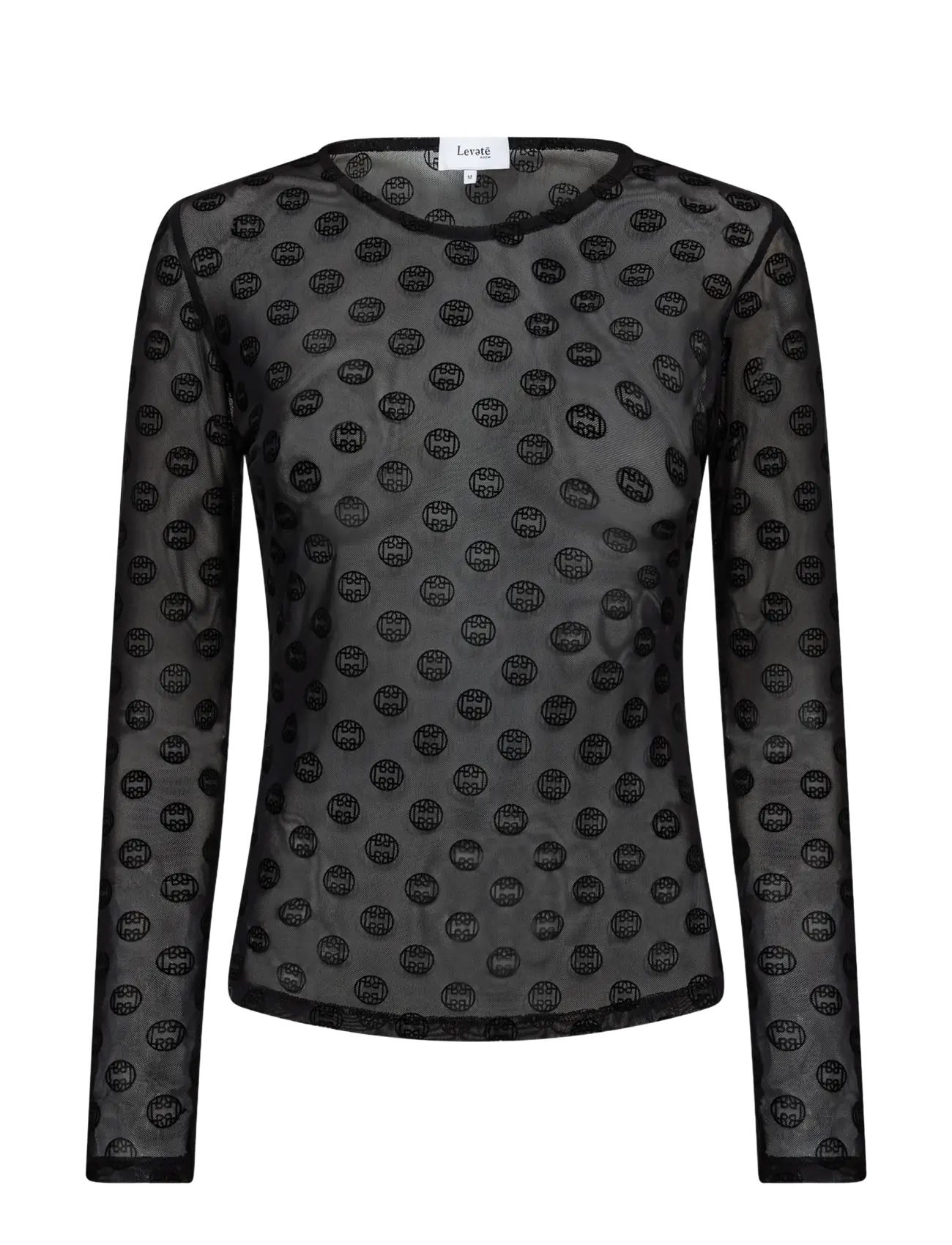 Levete Room - LR-TELA AOP - långärmade toppar - 9999 black combi - 1