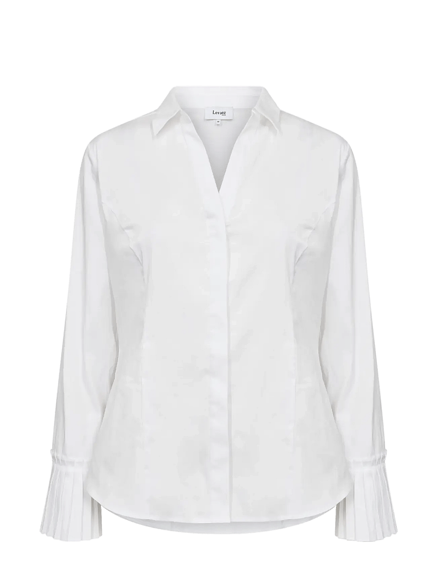Levete Room - LR-ISLA SOLID - langärmlige hemden - 1000 white - 1
