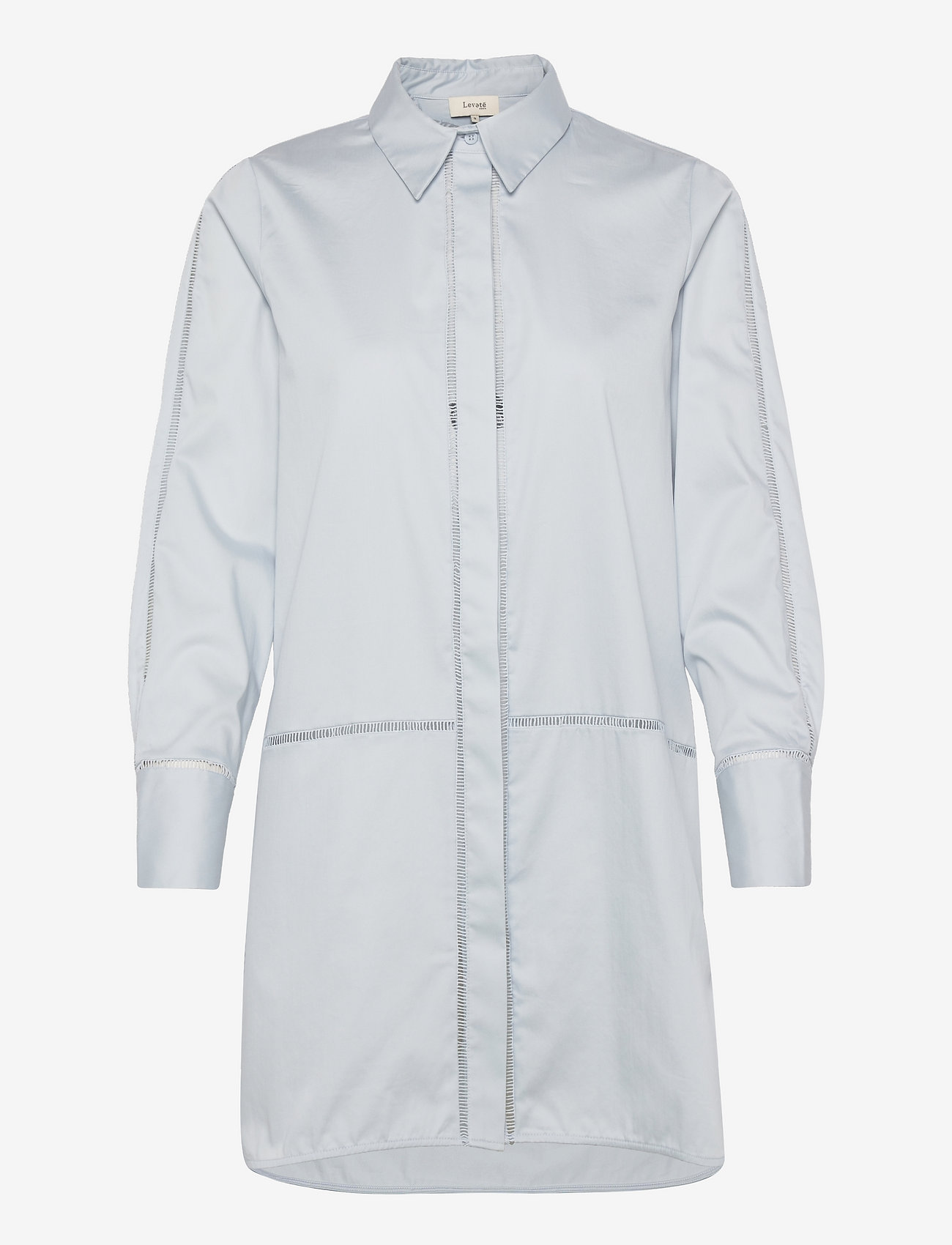 Levete Room - LR-ISLA SOLID - langärmlige hemden - l230 - gray dawn - 0