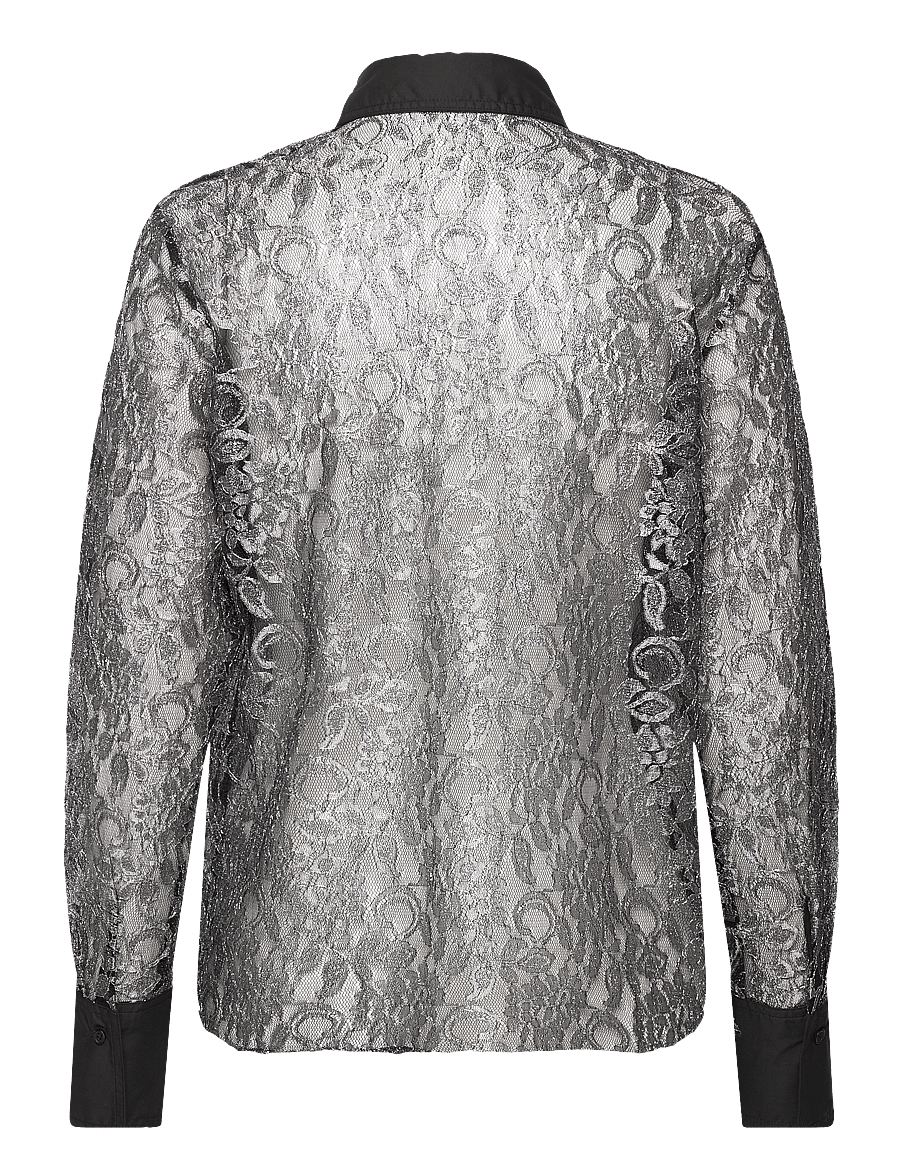 Levete Room - LR-ELIZA - long-sleeved shirts - c - black combi - 1
