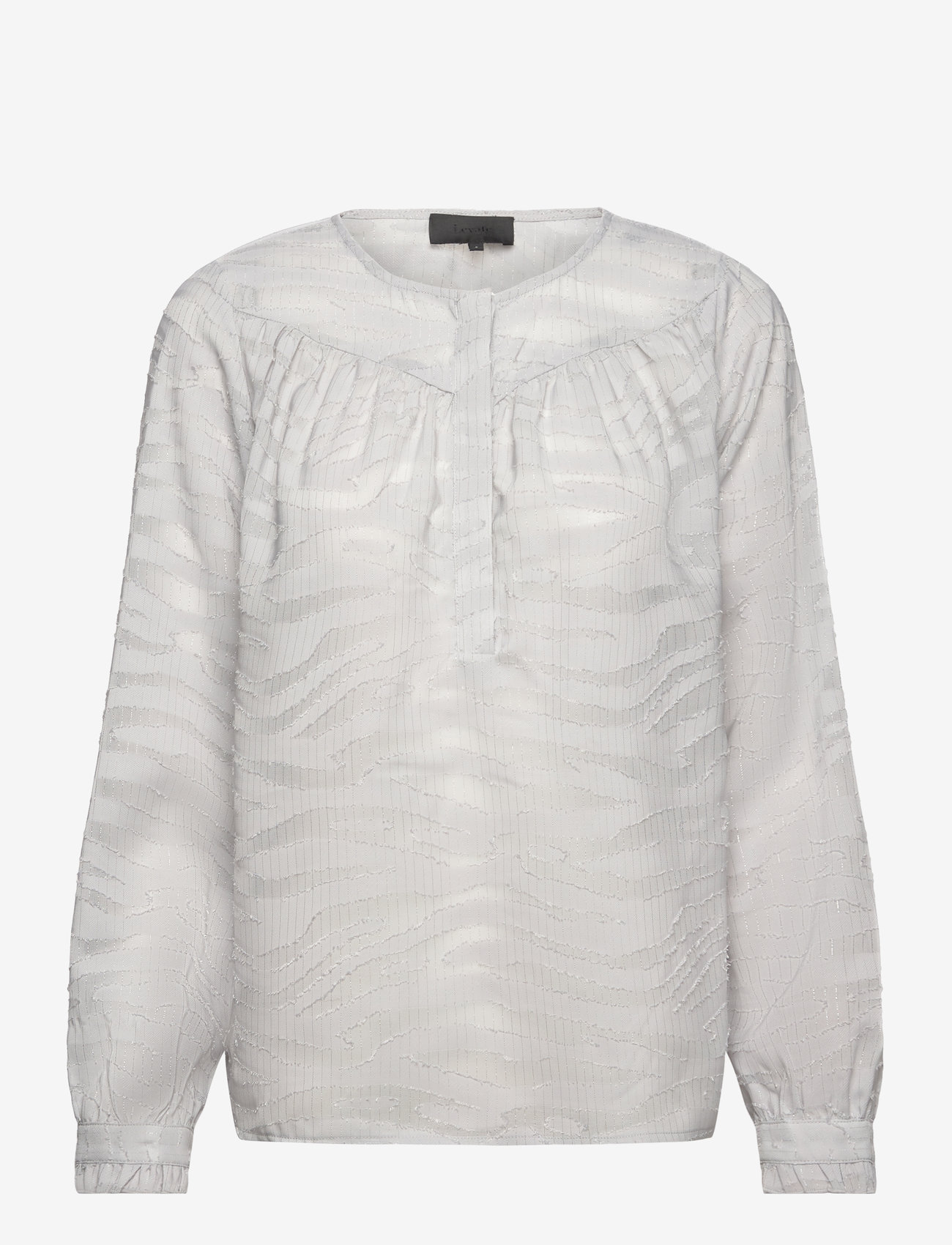 Levete Room - LR-ENYA - langærmede bluser - icey grey - 0