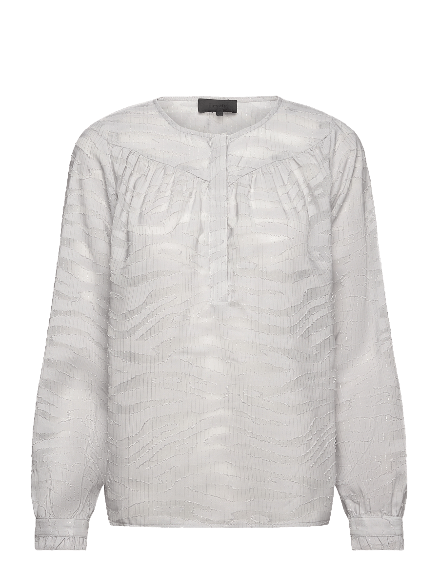 Levete Room - LR-ENYA - langærmede bluser - icey grey - 0