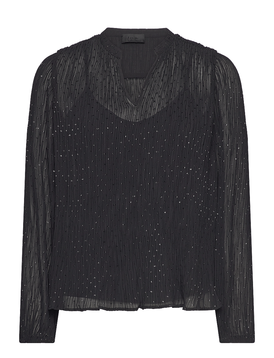 Levete Room - LR-EMMA - pikkade varrukatega pluusid - c - black combi - 0