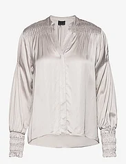 Levete Room - LR-ESTEL - long-sleeved blouses - icey grey - 0