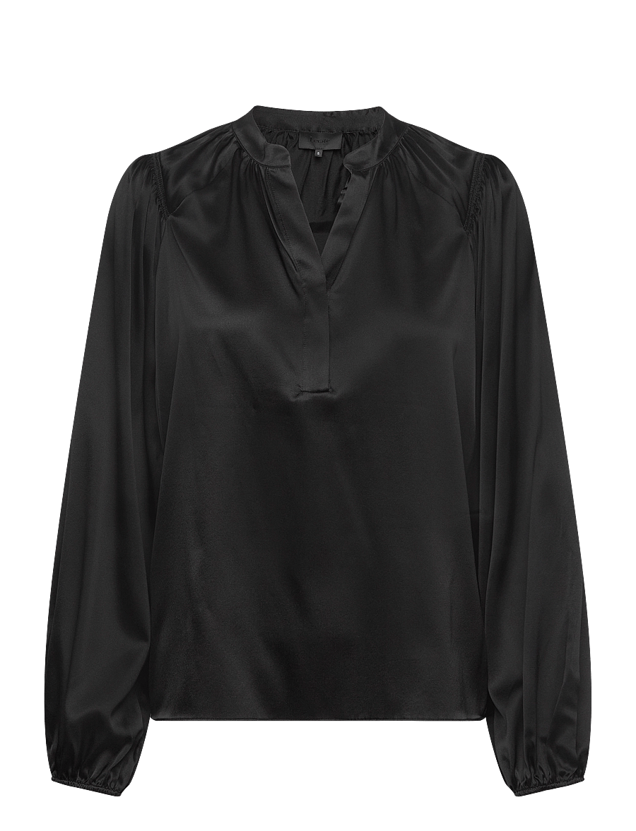 Levete Room - LR-DAKOTA - long sleeved blouses - black - 0