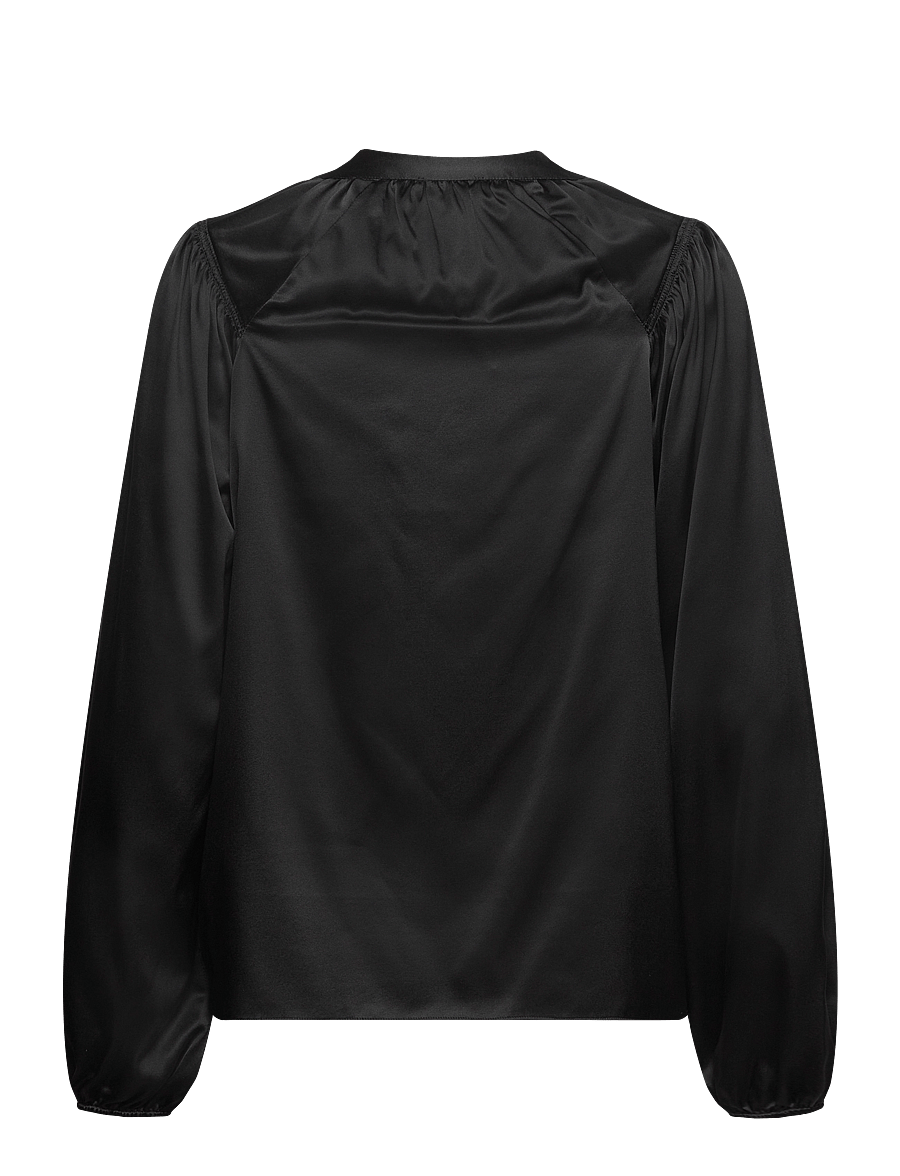 Levete Room - LR-DAKOTA - long sleeved blouses - black - 1