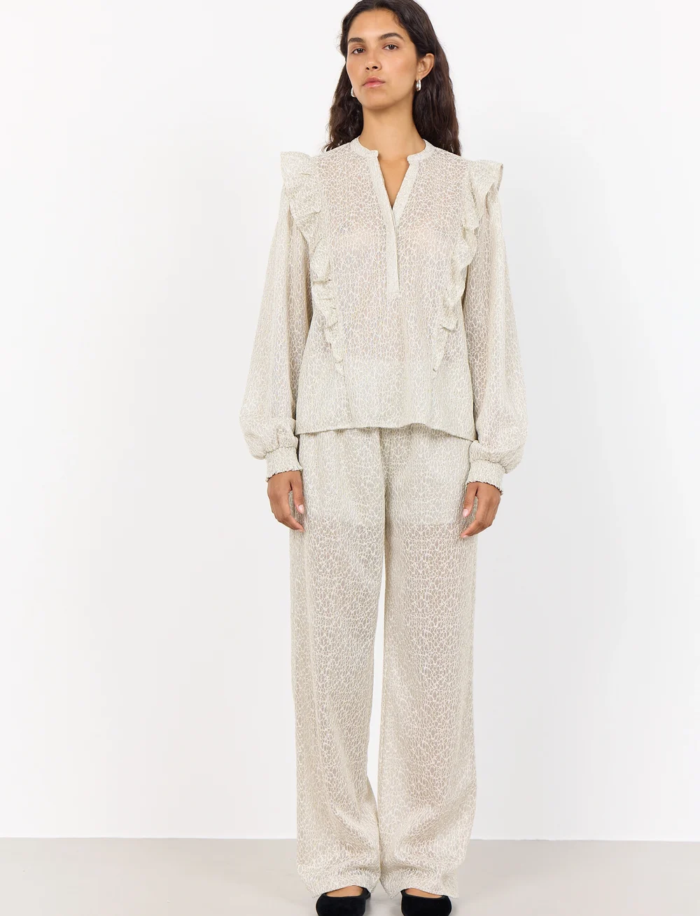 Levete Room - LR-JERRIE - långärmade blusar - dove combi - 0