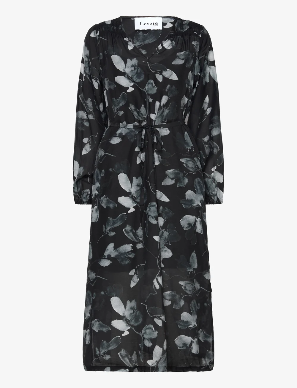 Levete Room - LR-JONNICA - midi kjoler - black combi - 1