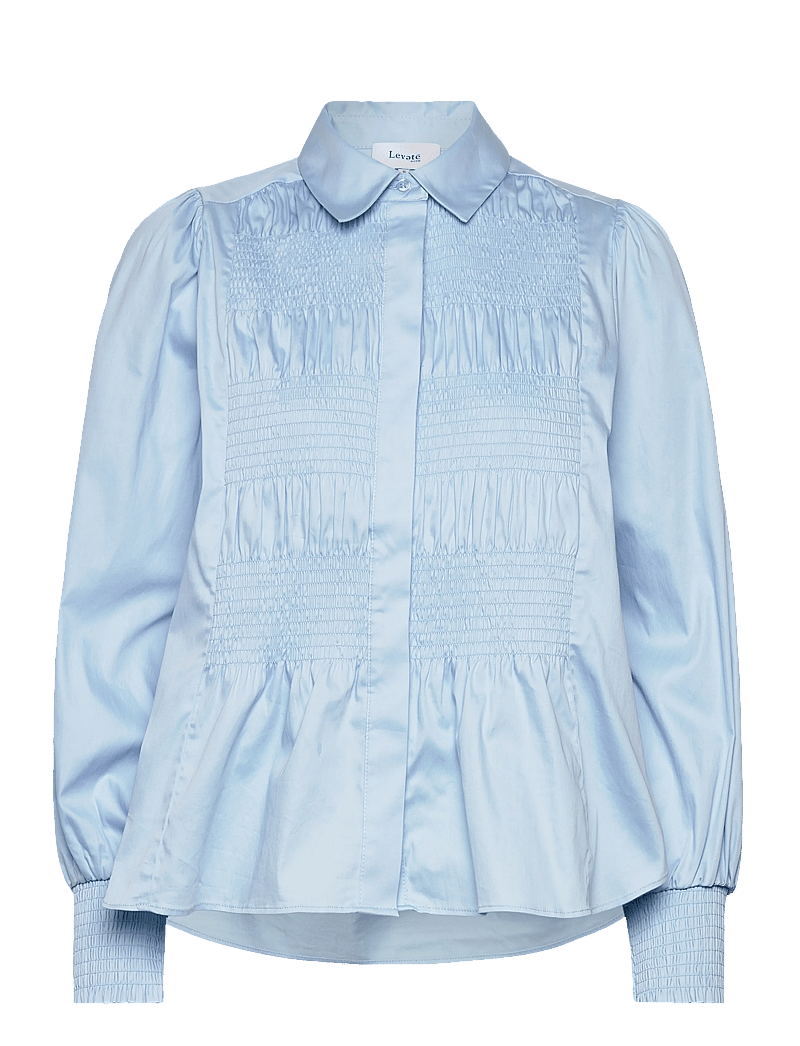 Levete Room - LR-ISLA SOLID - langärmlige hemden - l261 - glacier blue - 0