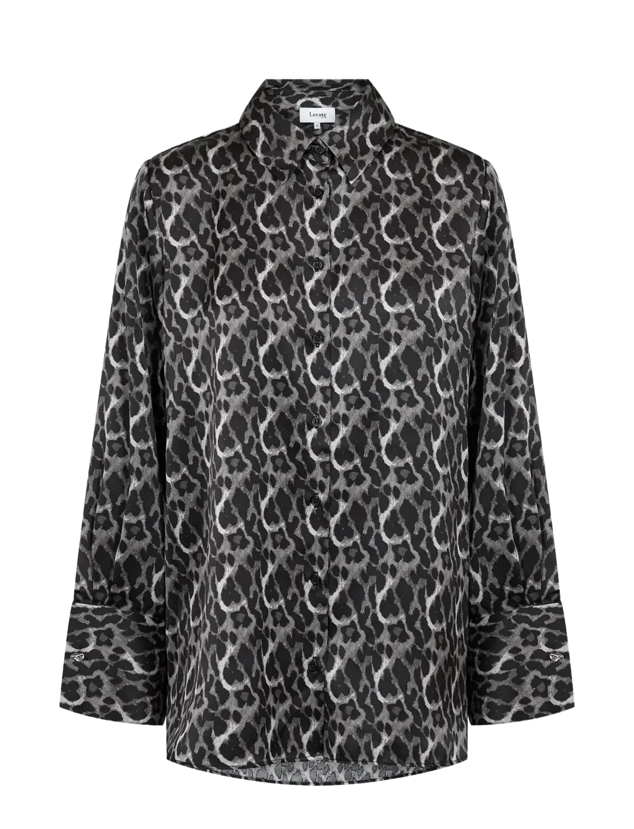 Levete Room LR-ULANI - Blouses & Shirts - 9480C VOLCANIC ASH COMBI / grey