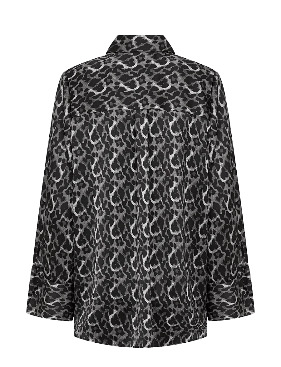 Levete Room - LR-ULANI - long-sleeved shirts - 9480c volcanic ash combi - 2