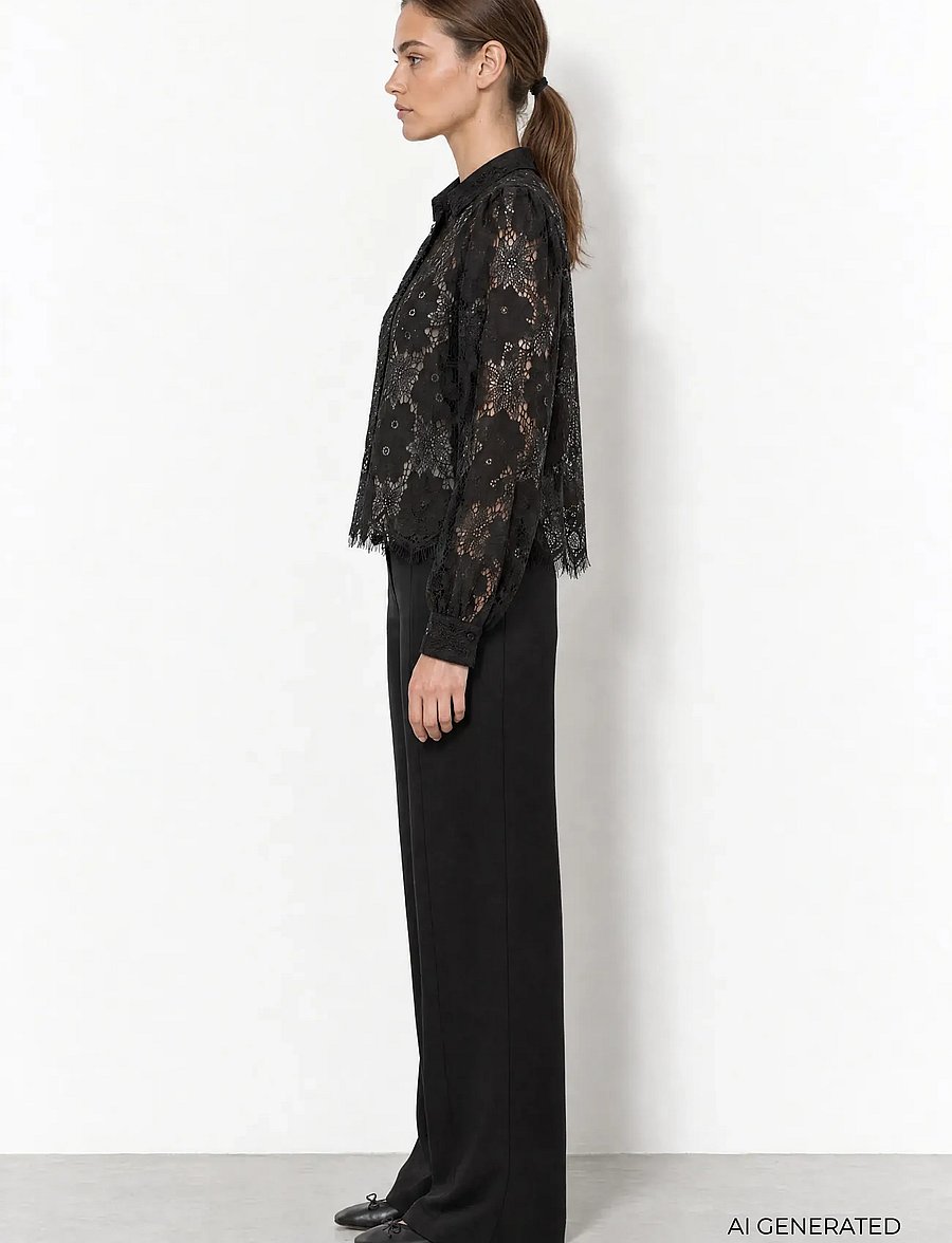 Levete Room - LR-UDON - pikkade varrukatega särgid - 9999 black - 3
