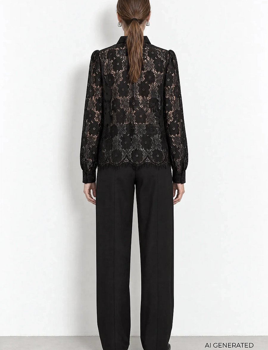 Levete Room - LR-UDON - pikkade varrukatega särgid - 9999 black - 4