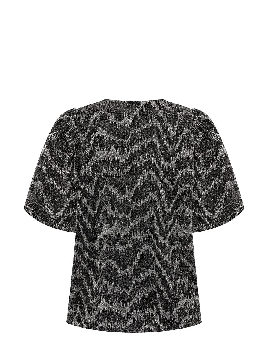 Levete Room - LR-URSA - kortærmede bluser - 9999 black combi - 2