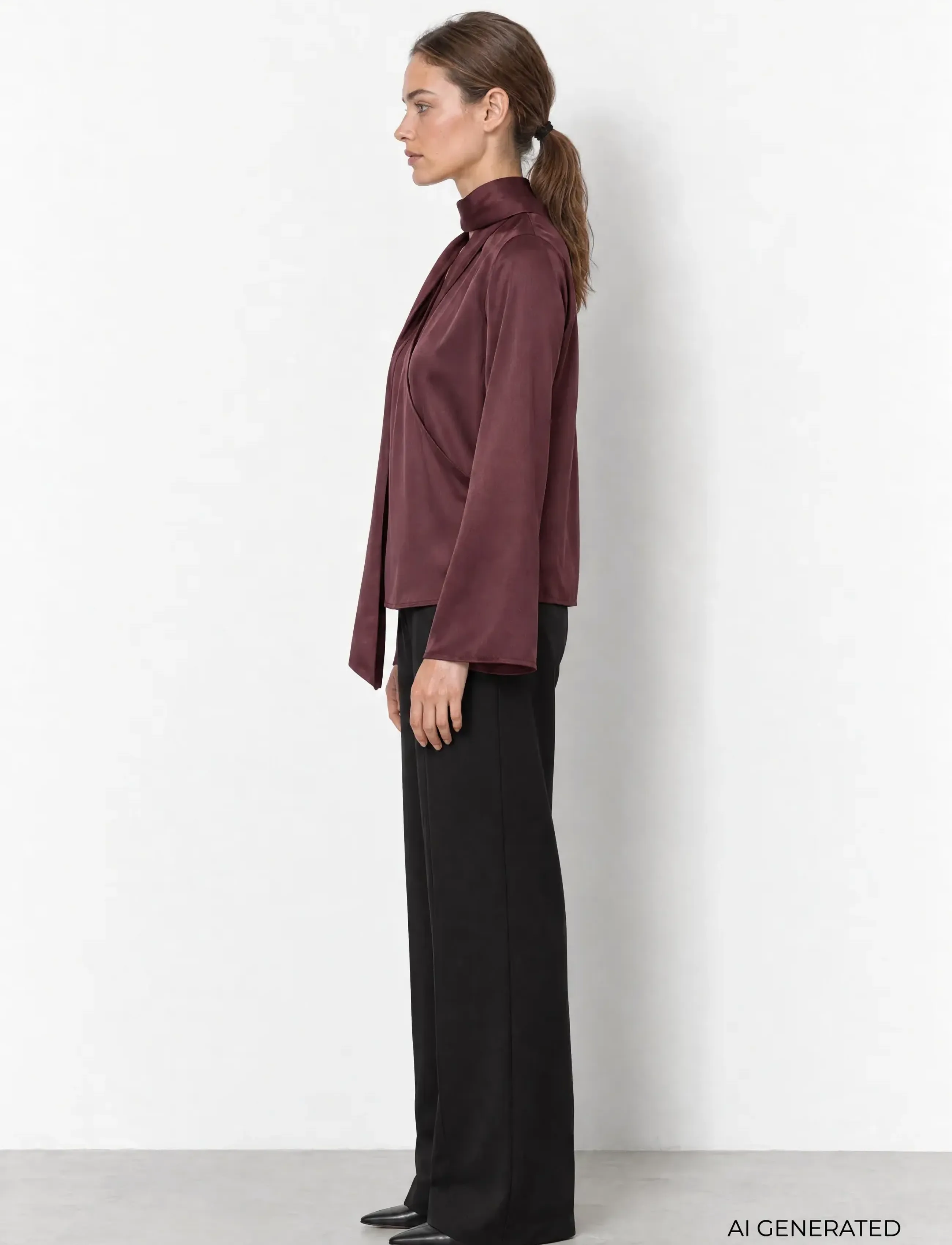 Levete Room - LR-UME - langärmelige blusen - 4093 sassafras - 3