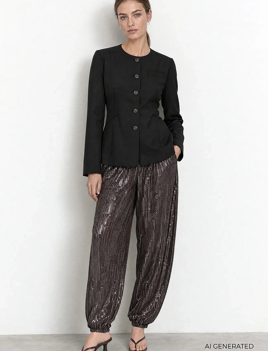 Levete Room - LR-URANIA - sweatpants - 8910 coffee bean - 0
