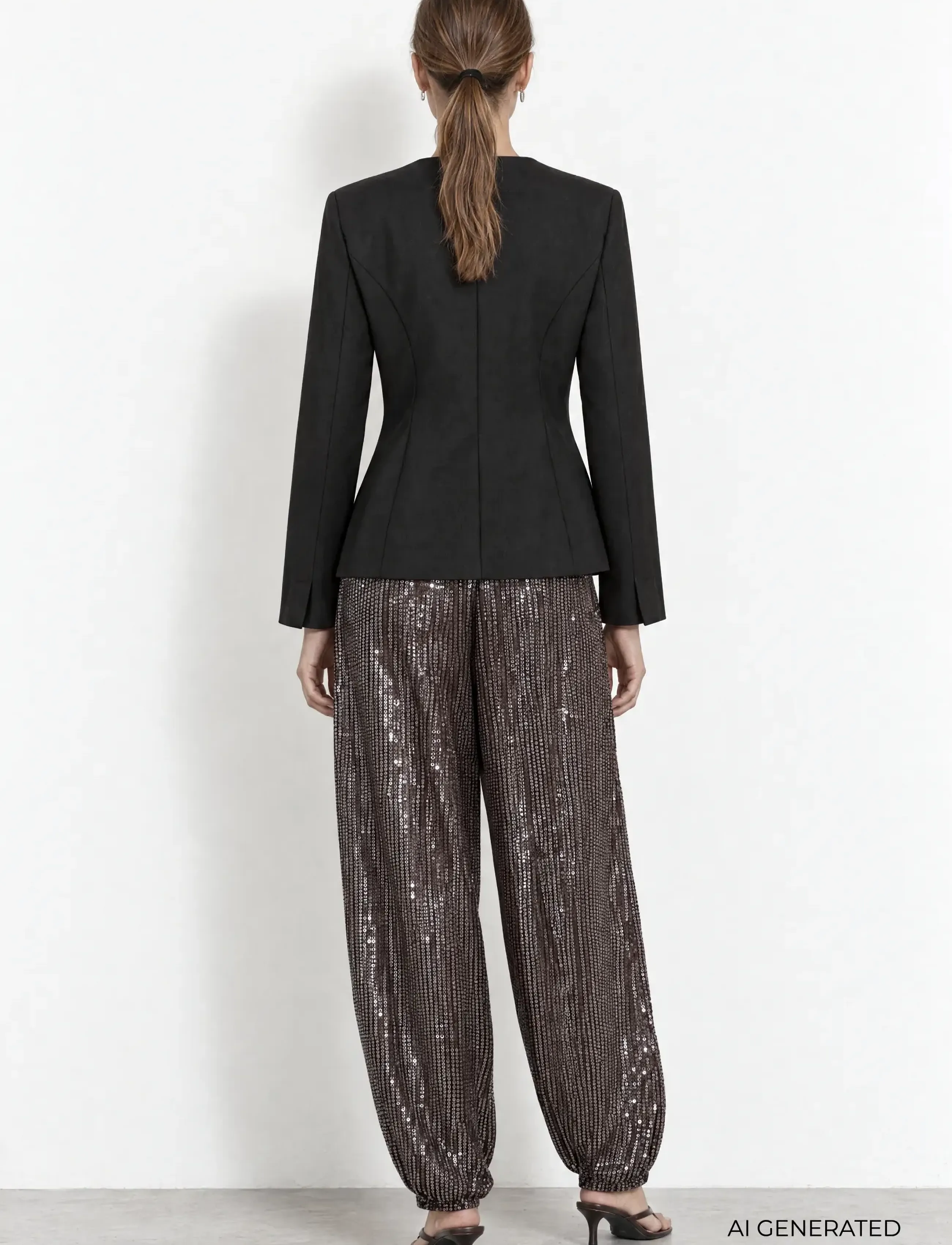 Levete Room - LR-URANIA - sweatpants - 8910 coffee bean - 4