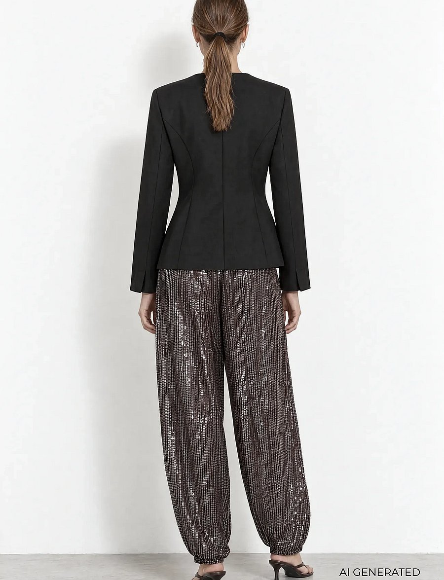 Levete Room - LR-URANIA - sweatpants - 8910 coffee bean - 4